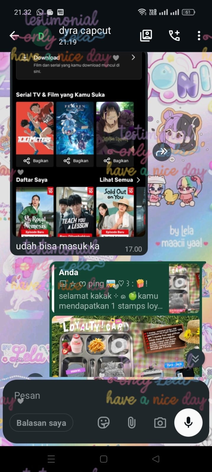 Testimoni chat WA pembeli 6